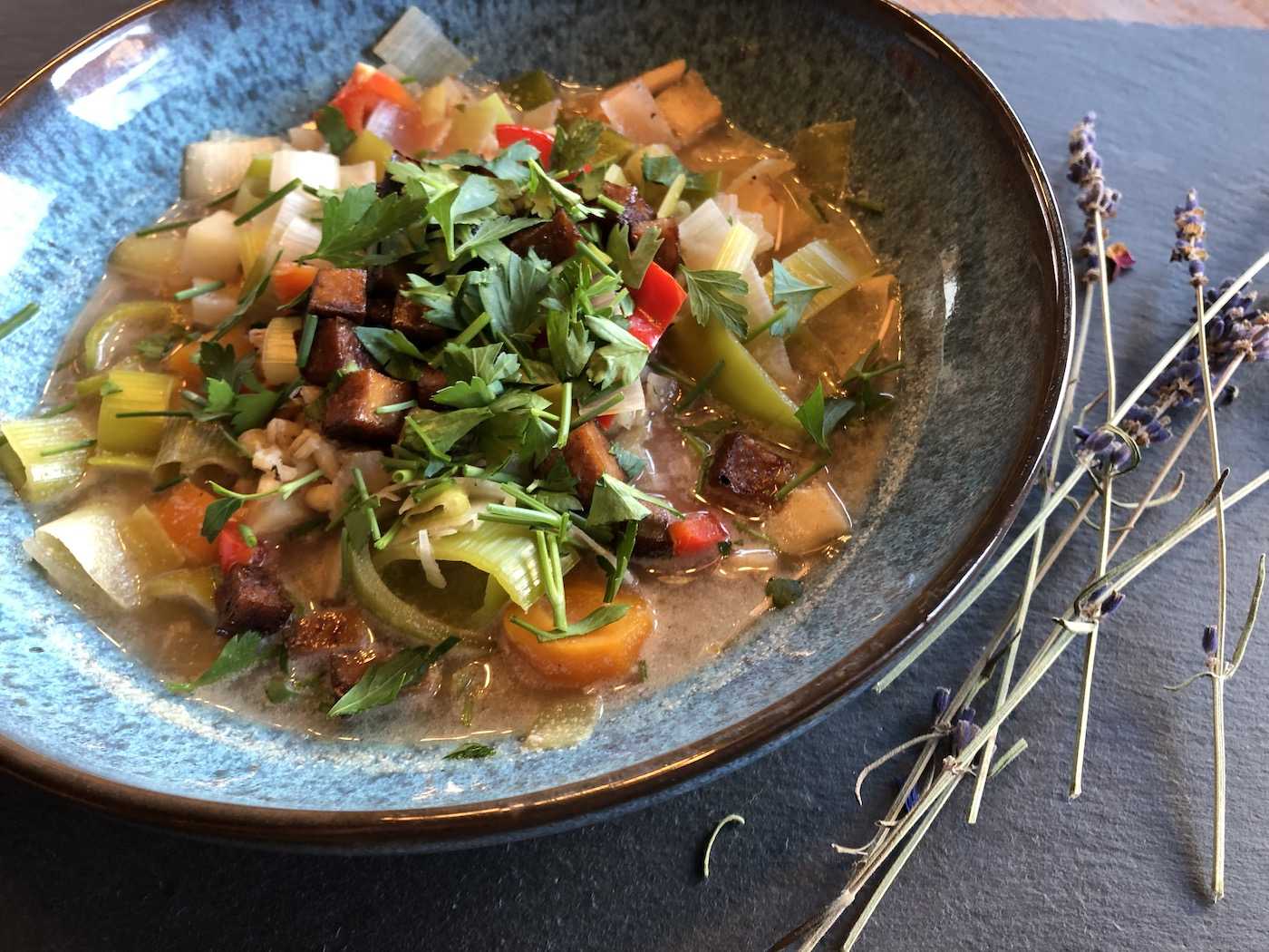 Schmackhafte Gerstengraupensuppe