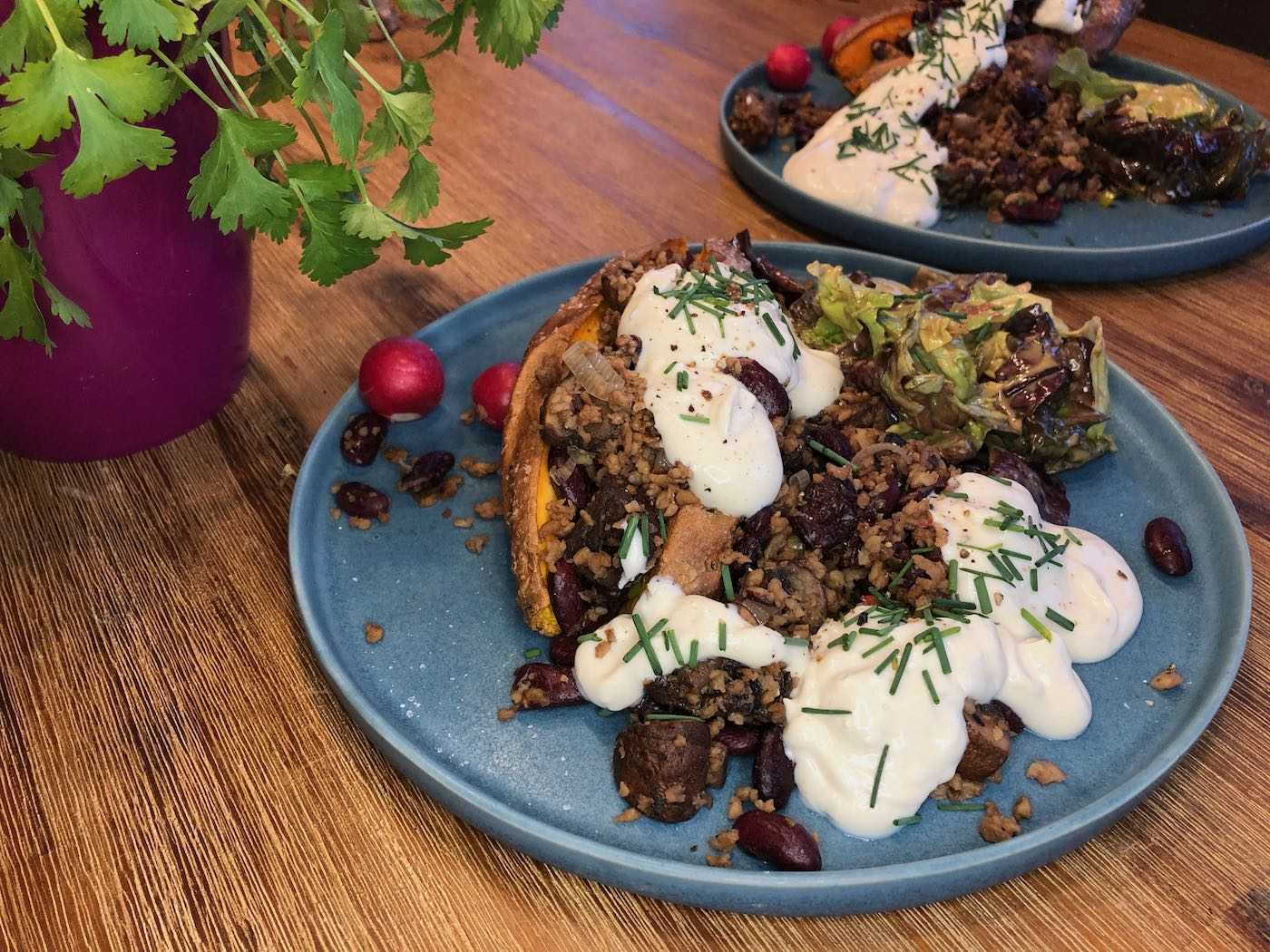 HeartAndSoul-EasyVeganLiving-SüsskartoffelPilzBohnen2