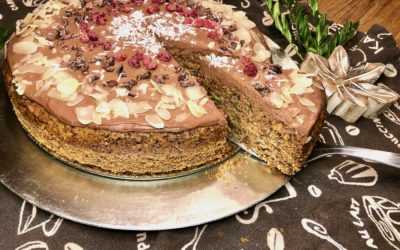 Zucchinikuchen mit Shokohaube